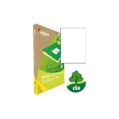 Etikety univerzálne recyklované 210x297mm Agipa A4 100 hárkov