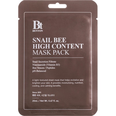 Benton - Snail Bee High Content Mask pack