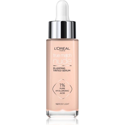 L'Oréal True Match Nude Plumping Tinted Serum серум да уеднакви цвета на кожата цвят 1-2 Rosy Light 30ml