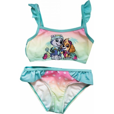 Eplusm Dievčenské dvojdielne plavky Paw Patrol - tyrkysová