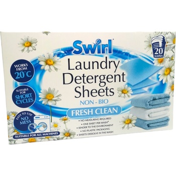 SWIRL перилен препарат под формата на листчета, Non-Bio, 20 пранета, Fresh clean