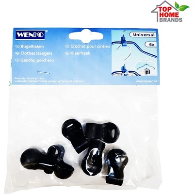 Wenko-Wenselaar GmbH & Co. KG, Germany Комплект кукички Wenko за закачалки за дрехи, 6 бр