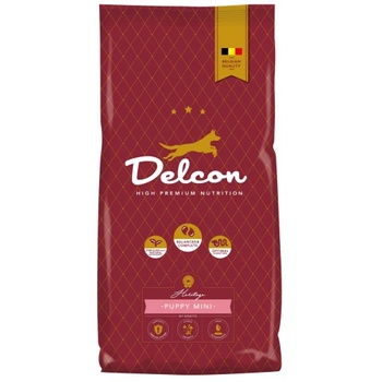 Delcon Dog Puppy Mini High Premium - супер премиум суха храна за подрастващи кученца от мини породи с пиле и ориз, 12 кг - Белгия