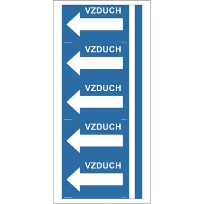 DUKO VZDUCH směr vlevo Formát: arch 5 ks - 48 x 100 mm