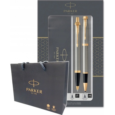 Parker Royal I.M. Brushed Metal GT 1501/2573217 sada keramického a kuličkového pera – Zboží Dáma