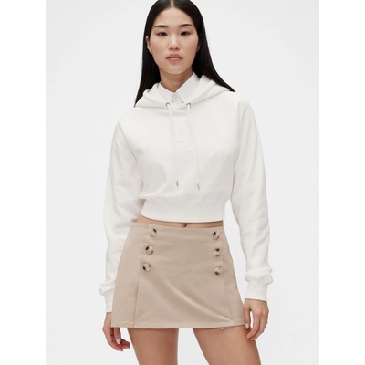 Gap Crop mikina VintageSoft Studio by Zac Posen Bílá