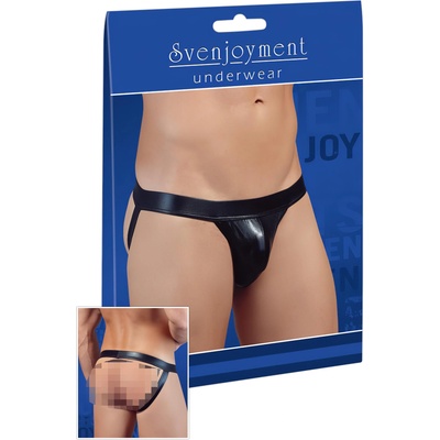Svenjoyment - мъжки бляскав джокстрап - черен - M