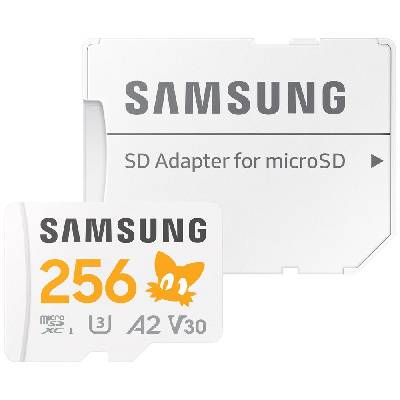 Samsung PRO Plus Sonic the Hedgehog microSDXC 256GB + SD adaptér Paměťová karta, 256GB, MicroSDXC, UHS-I U3, A2, V30 + SD adaptér MB-MD256SA/LC1