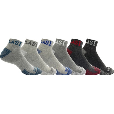Everlast Мъжки чорапи Everlast Quarter 6 Pack Socks Mens - Grey