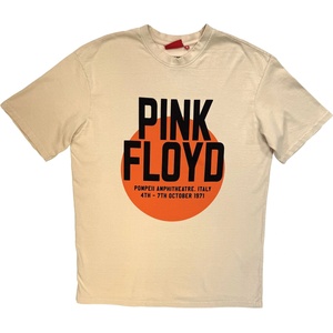Pink Floyd Pompeii Circle Wash (Back Print) Тениска с къс ръкав Sand XL (PFUPTS217MS04)