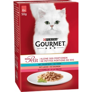 Purina Gourmet Mon Petit Fish Mix паучове за котки с риба 6 *50gr