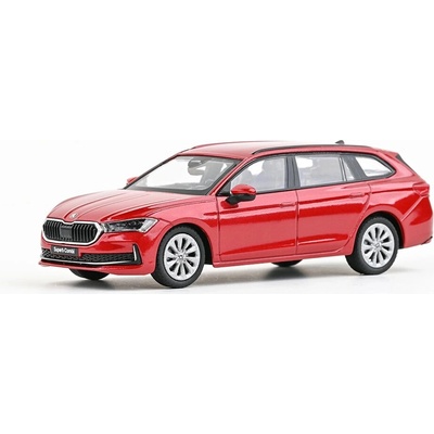 Abrex Škoda Superb IV Combi 2023 Červená karmínová metalíza 1:43
