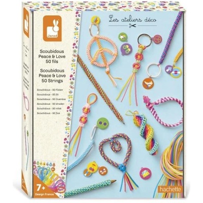 Janod Atelier Maxi Креативен комплект Създаваме със Scoubidou Връв Мира и любовта