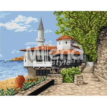 Image 1 of Milena Style Дворецът в Балчик - Печатана Aida 14 ct с конци Ariadna