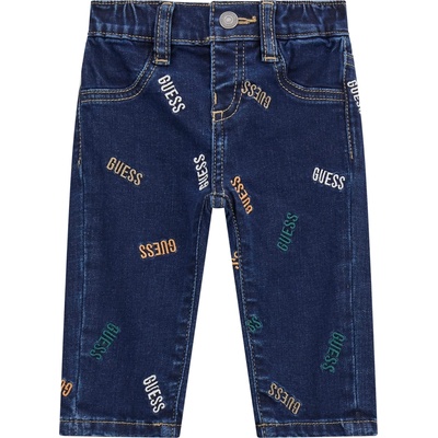 Guess Детски дънки Guess - С цветни надписи, сини, 18 м (20254-I5BA01-D4CA0-SLTO-18M)