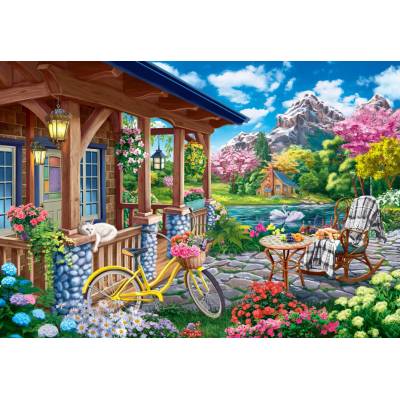 Bluebird Puzzle - Puzzle Evening House in the Mountains - 1 000 piese