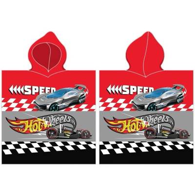 Carbotex · Chlapecké pončo - osuška s kapucí Hot Wheels - 50 x 115 cm