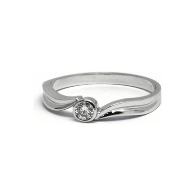 Klenoty Budín zlatý zásnubní prsten s přírodním diamantem J 20671 1