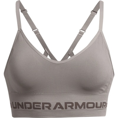 Under Armour Seamless Low Impact Longline Sports Bra - PEWTER