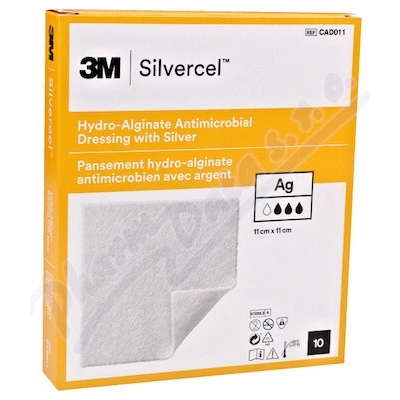 Silvercel hydroalginát. pokrytie 11 x 11 cm 10 ks
