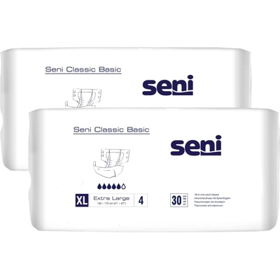 SENI Classic Basic Extra Large 4 Пелена за възрастни 130-170cm (2x30pcs)