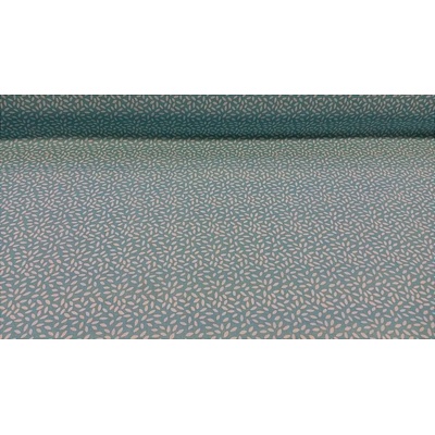 Bavlnená látka STILI turquoise tyrkys šírka 160 cm