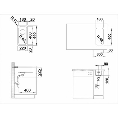 BLANCO Кухненска мивка blanco, solis 180 - u (solis 180 - u)