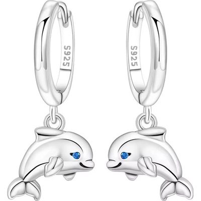 GRACE Silver Jewellery Stříbrné náušnice Delfín - stříbro 925/1000 E-OTE4289/390 Stříbrná