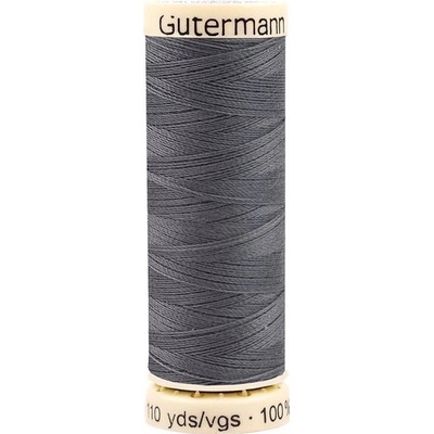 Polyesterové nitě návin 100 m Gütermann univerzální, střední, 496 Flint Gray