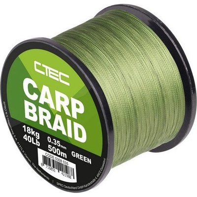 SPRO Ctec Šňůra Carp Braid Green 500 m 0.25 mm