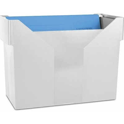 BOX NA ZÁVESNÉ ZAKLADACIE DOSKY, PLASTOVÝ, S 5 ZÁV.ZAKL. DOSKAMI, DONAU, SIVÝ