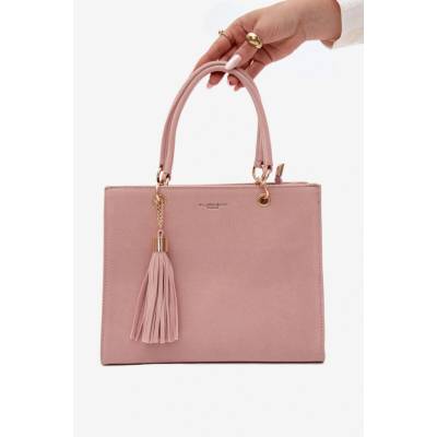 Flora&Co Ottilie ružová kabelka z imitácie semišu ružová