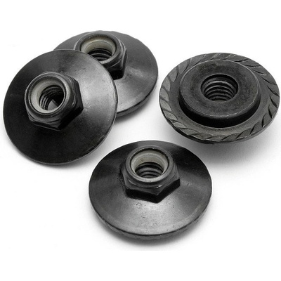 HPI Samojistící matice velkoplošná M5X8 mm černá 4 ks