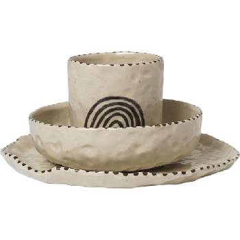 Ferm Living Детски съдове Naive червено-кафеви 3 части (1104269020)