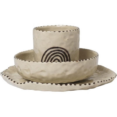 Ferm Living Детски съдове Naive червено-кафеви 3 части (1104269020)