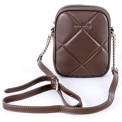 David Jones Dvouoddílová malá tmavěcrossbody kabelka 7020 hnědá