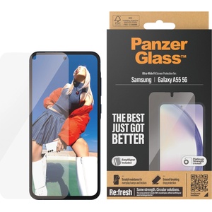 Panzer Стъклен протектор PanzerGlass за Samsung Galaxy A55 5G, Recycled, UWF, Черен