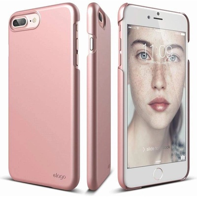elago S7 Slim Fit 2 Case + HD Clear Film - поликарбонатов кейс и HD покритие за iPhone 8 Plus, iPhone 7 Plus (розово злато)