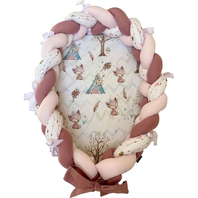 Niki' s Dreams Бебешко гнездо 3в1 Розови лисичета с възглавничка (140023-0)