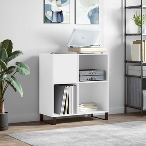 vidaXL Шкаф за грамофонни плочи бял 84, 5x38x89 см инженерно дърво (831780)