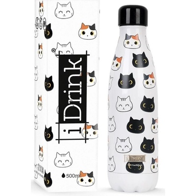 I Drink Nerezová kovová termoska vzor kočky 500 ml