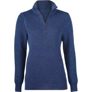 Engel Дамски вълнен пуловер Engel Women's Troyer Wool jumper - Ozean - размер 42/44 (EU) (105-3583-0213)