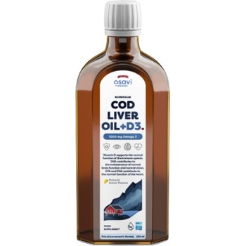 Osavi Norwegian Cod Liver Oil + D3 | Lemon Flavored Liquid Omega + D3 [250 мл]