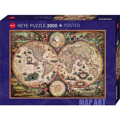Heye Zigic Stará mapa světa 2000 dílků