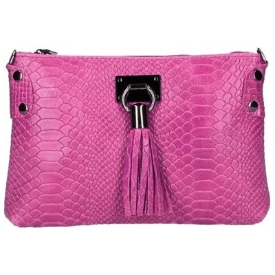 Made in Italy kožená kabelka MI42 fuchsia