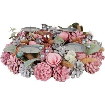 MagicHome Vianoce adventný ružový 30 cm