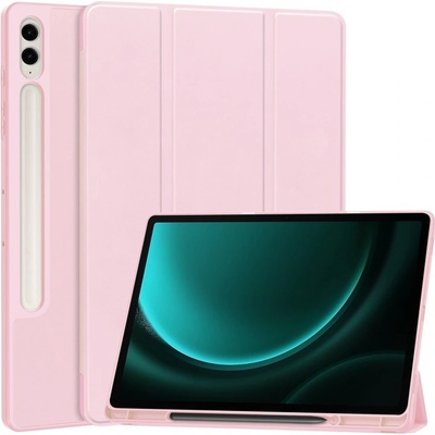 Vsetkonamobil 66583 LEATHER Zaklápací kryt Samsung Galaxy Tab S9 FE+ ružový