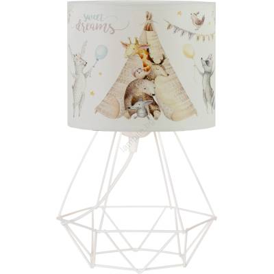 BELIS Детска настолна лампа KIDS ROOM 1xE27/60W/230V, Ø 18 см, с животински мотиви (BE1032)