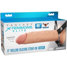 Pipedream Fantasy X-Tensions Elite 8" Silicone Hollow Strap-on Dual Density Skin