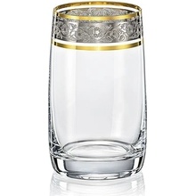 Crystalex Bohemia Crystal Sklenice na nealko Ideál s dekorem Exclusive platinum 6 x 250 ml